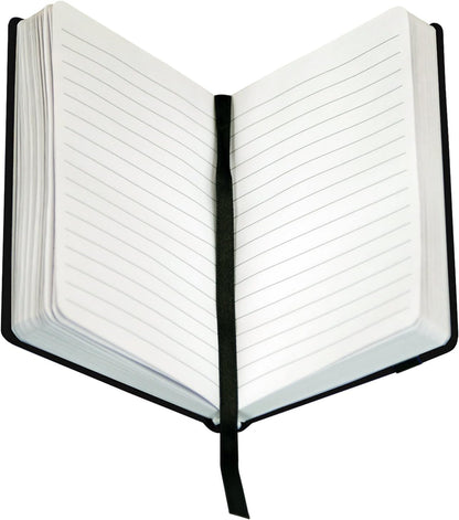 Samsill Large Hardcover Notebook, 240 Lined Notebook Pages, Black, 7.5 x 10 Inch