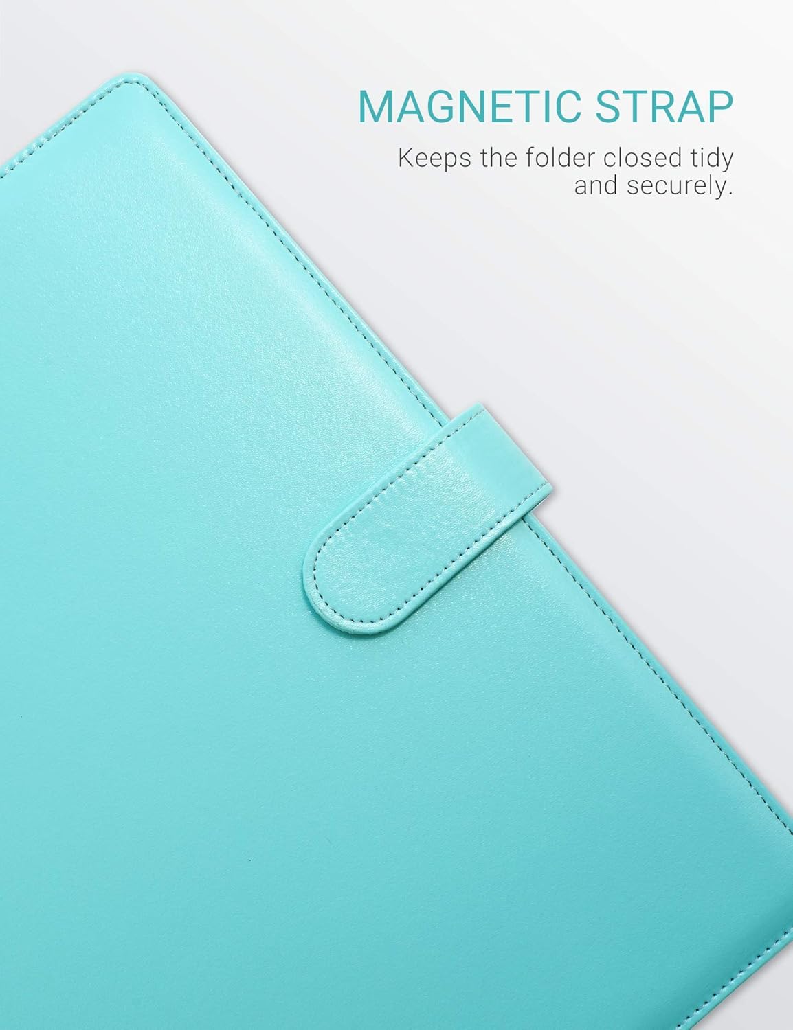 Clipboard Folder Padfolio A4, Mymazn Writing Portfolios Faux Leather Clipboards with Cover for Legal Pad Holder Letter Size 8.5 x 11 for Business Conference Notepad Clip Board (Gray Green)