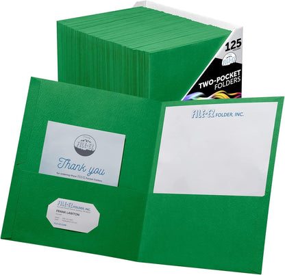 FILE-EZ Two-Pocket Folders, Navy Dark Blue, 25-Pack, Textured Paper, Letter Size (EZ-32523)