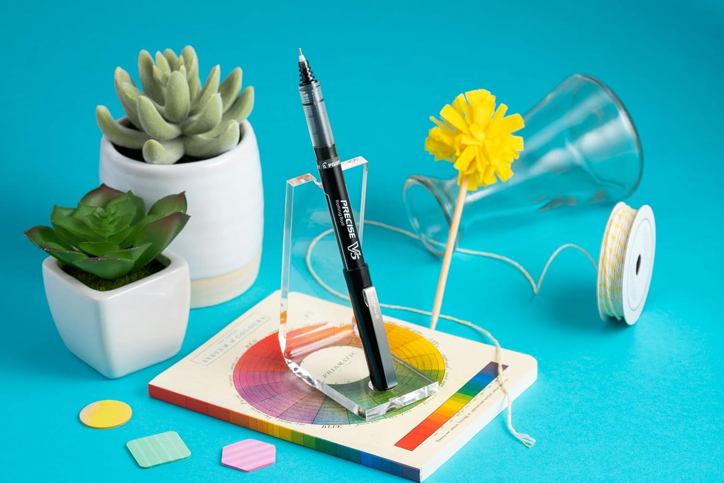 PILOT Precise V5 Stick Liquid Ink Rolling Ball Stick Pens, Extra Fine Point (0.5mm) Black Ink, 5-Pack (26010)