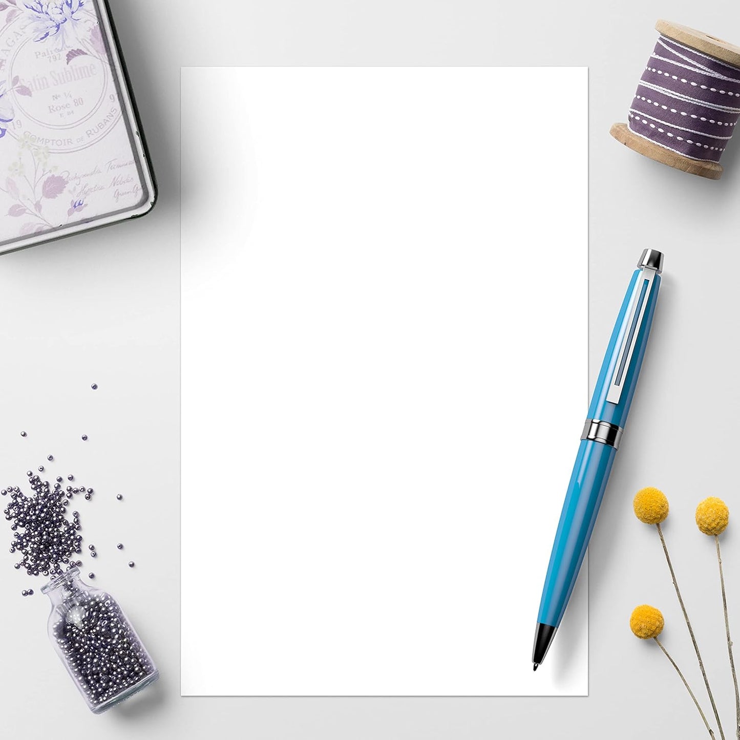 321Done 2-Part Blank Carbonless Notepad, 3.4x5.5 Portrait, Made in USA, Pocket Size Carbon Copy Memo Scratch Pad, Sketchbook, Cute Generic Small Business Order Book (50 Sets) White/Yellow