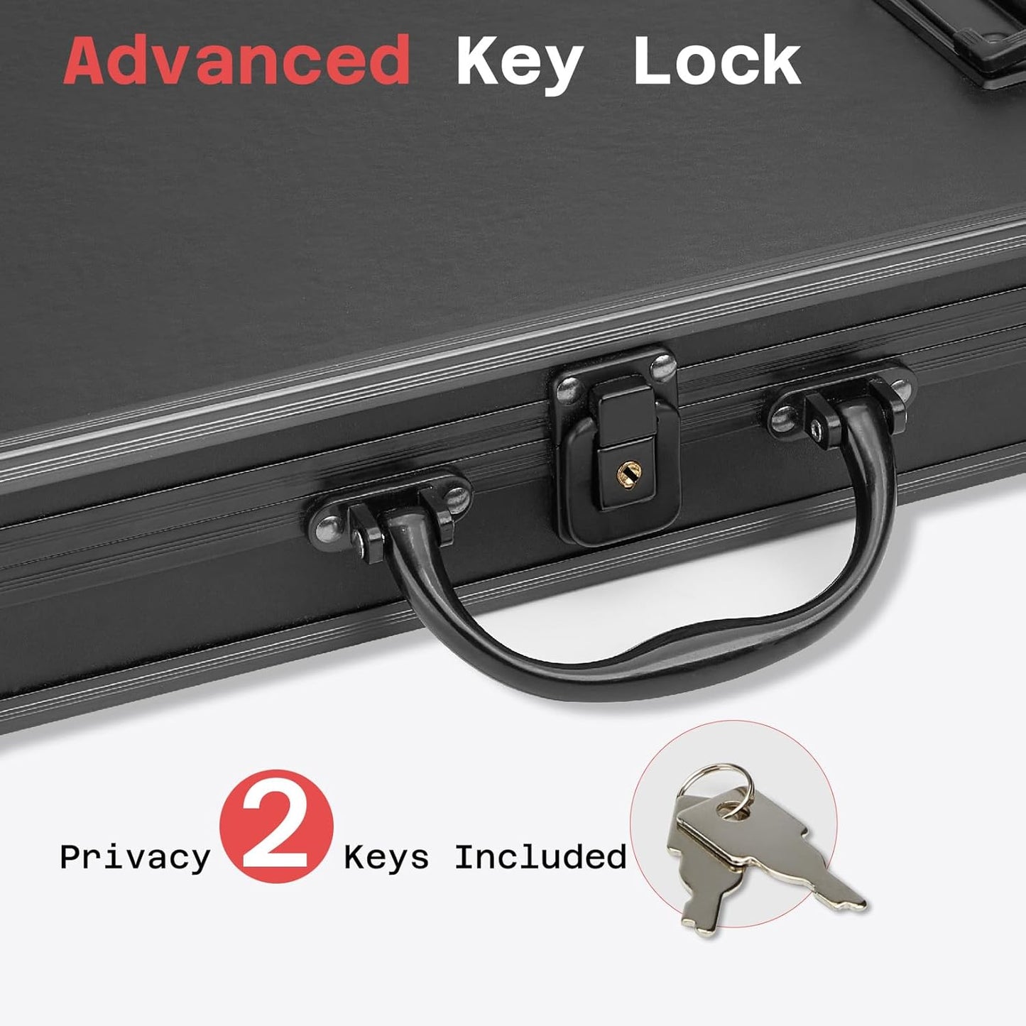 Sooez Key Lock Clipboard Storage Box, Heavy Duty Clipboard with Storage, Metal Locking with Handle, Lock Box Maximum Security - Holds Letter Size Paper, 12.6 x 9.6 inch