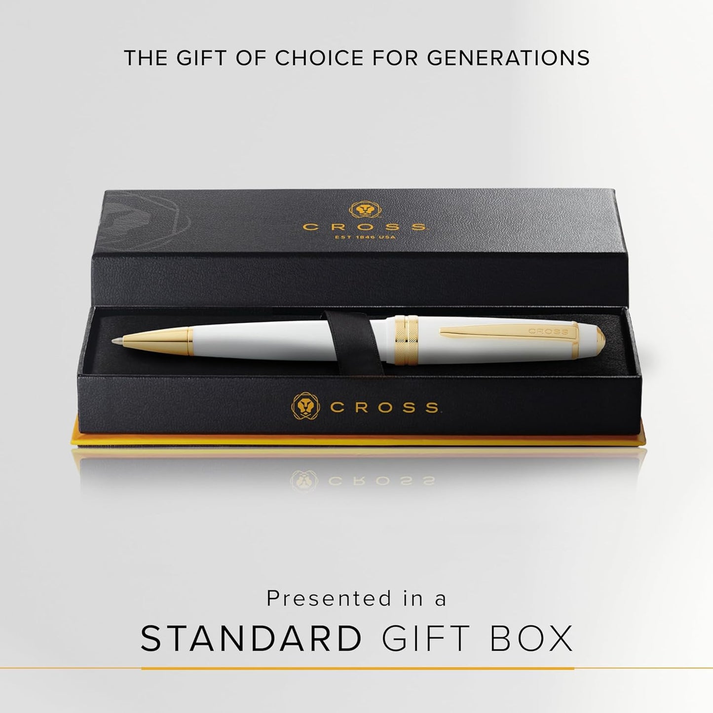 Cross Bailey Light Refillable Ballpoint Pen Presented in a Everyday Gift Box - Medium Point, Black Ink, Polished Green