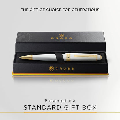 Cross Bailey Light Refillable Ballpoint Pen Presented in a Everyday Gift Box - Medium Point, Black Ink, Polished Green