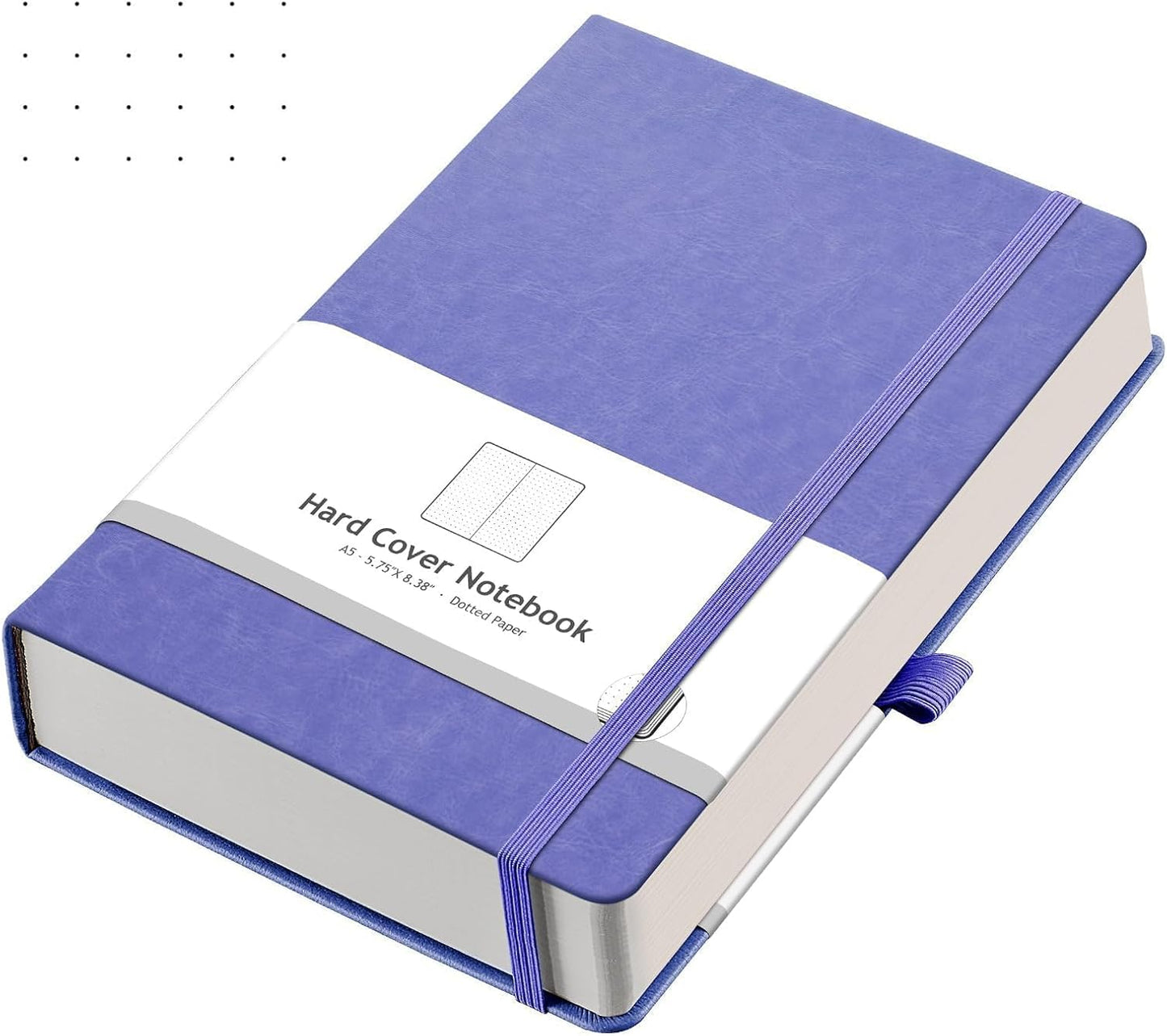 AHGXG Graph Paper Notebook - Grid Paper Notebook Large A4 8.5''×11'', 320 Pages Thick Journal, 100gsm Thick Graph Paper, Leather Softcover, Inner Pocket - Black