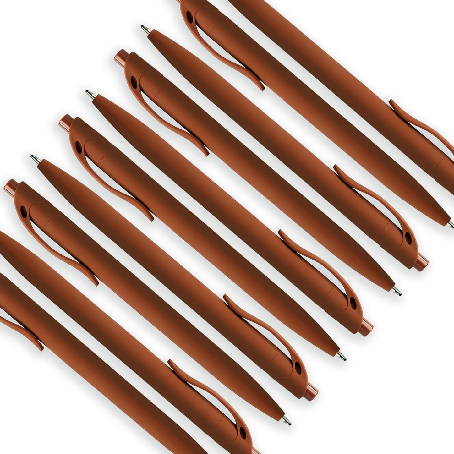 Deegtran 100 Pack No Bleed Black Barrel Click Pens, Wholesale Retractable Ballpoint, Medium Point, Smooth Ink, 1.0MM Black Ink