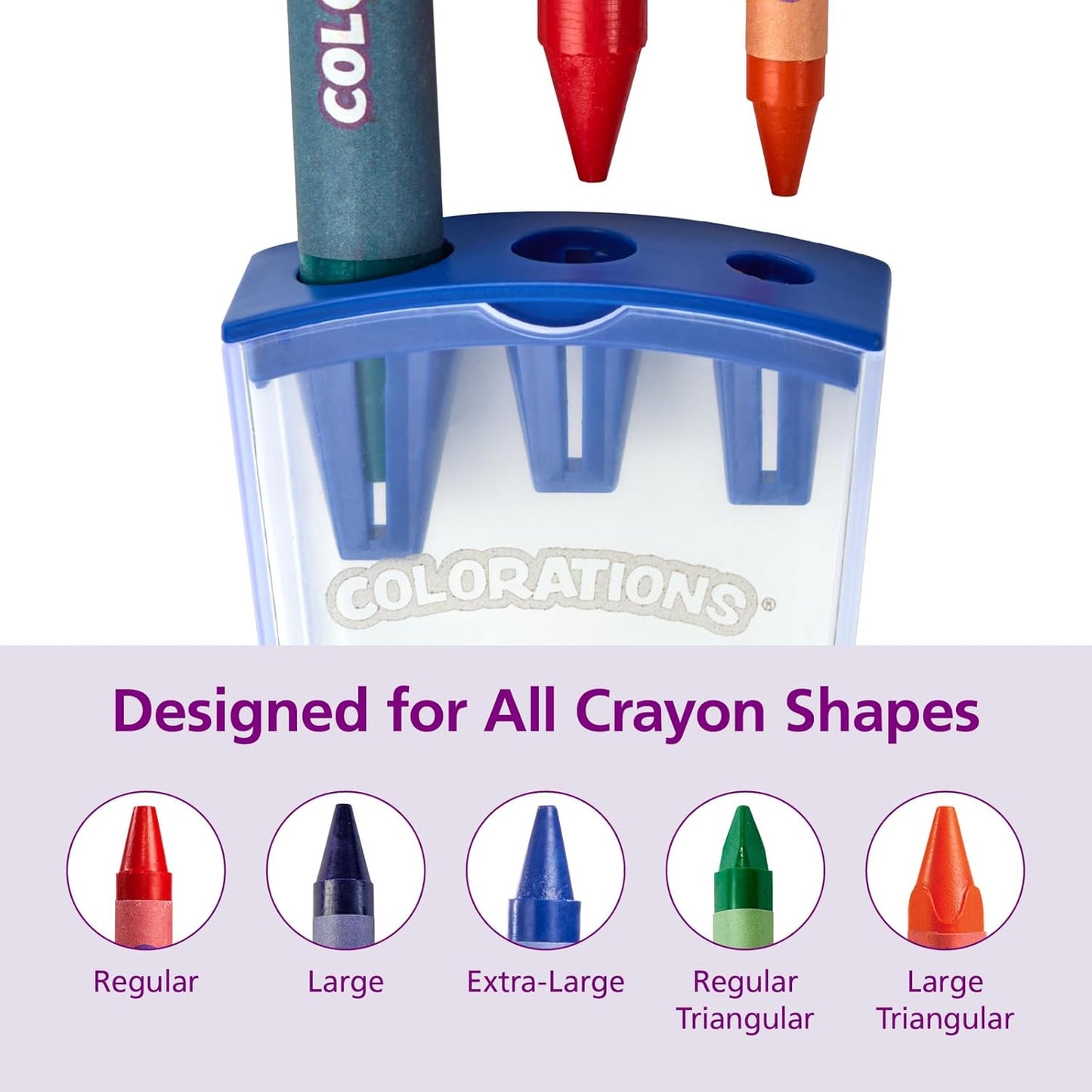 Colorations Universal Crayon Sharpener - Classroom Essentials, Arts and Craft Supplies Ages 3+