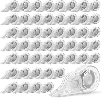 30 Pcs Correction Tape, 39.4 Ft White Wrong Out Tear-Resistant Bulk, Instant Corrections Easy To Use Applicator for School, Office, Note Taking, Journal (Tape Width 0.2 in, Clear)
