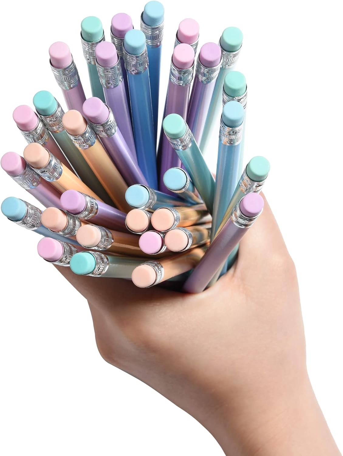 72PCS Corlorful Wooden cased Pencils for Kids with Erasers, Wood Wedding Golf for School,Drawing,Gift (72PCS) (Fruit, 72)