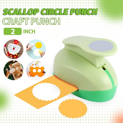 UCEC 2 Inch Circle Punch, Paper Punch, 2 Inch Hole Punch, Circle Hole Punch Cutters for Paper Crafts DIY Handmade Crafting Scrapbook Tools Cards Arts Fun Projects