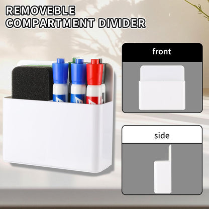 Camelmother 2Magnetic Marker Holder For Whiteboard Dry Erase Marker Holder For Office Refrigerator Fridge Classroom Must (black)