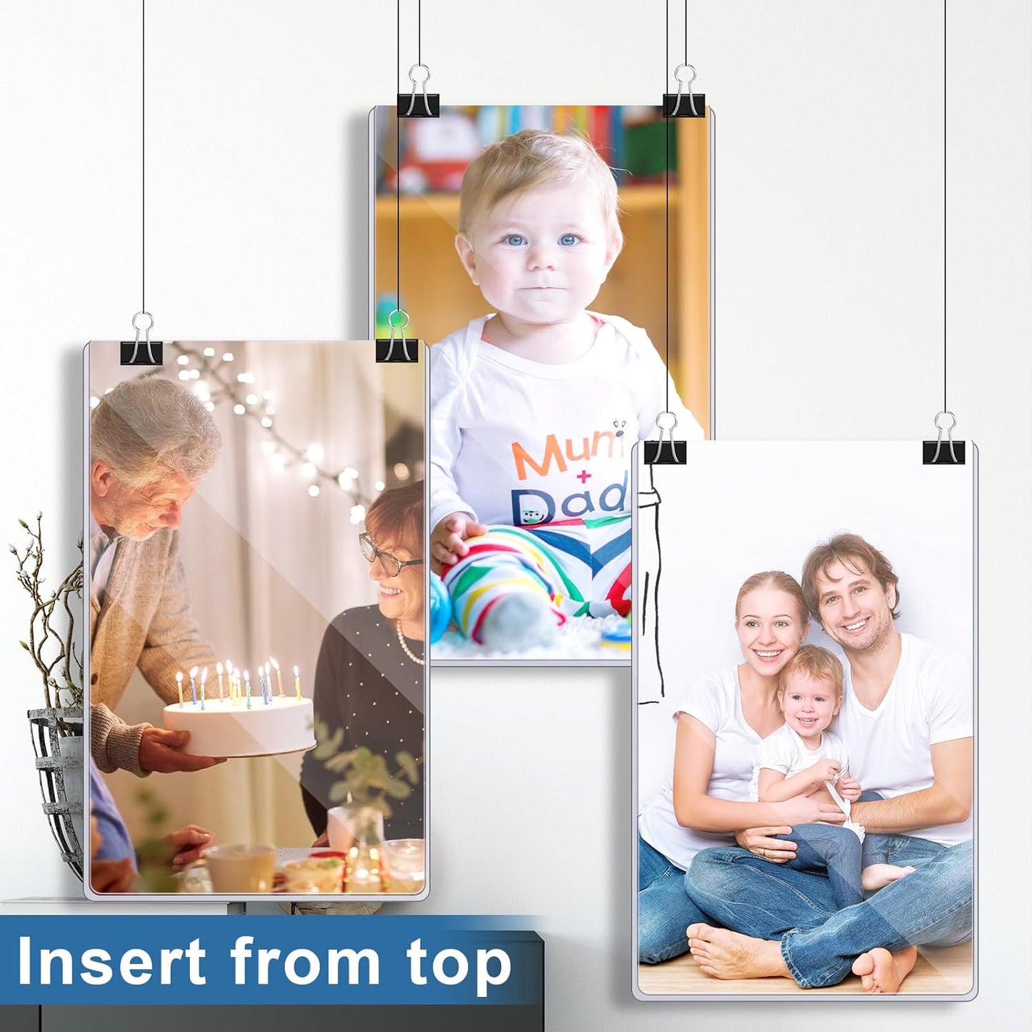 Henoyso 45 Pcs 8.5" x 14" Menu Cover Rigid Print Protectors Clear Heavy Duty Menu Holder Poster Protector Sleeve Hard Plastic Paper Sleeves for Page Sheet Photographs Document Birth Certificate