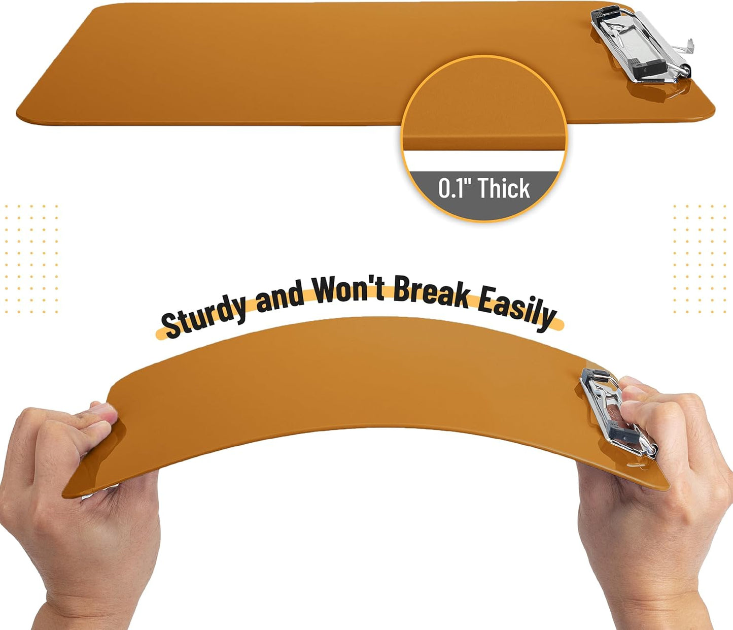 Mr. Pen- Plastic Clipboard, 12.5" x 9", 2 Pack, Clipboard Plastic, Low-Profile Metal Clip with Retractable Hanging Hole