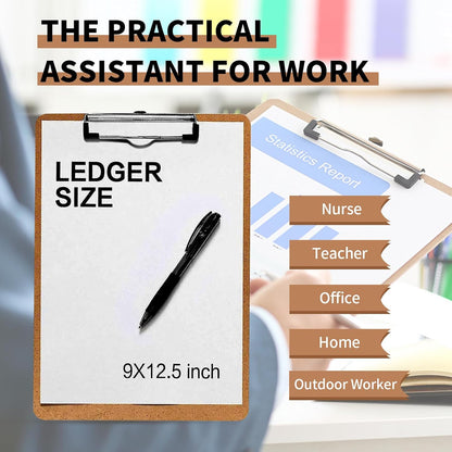 Clipboards, PANDRI 16 Pack Hardboard Office Clipboards, Low Profile Clip, Standard A4 Letter Size, Classroom Supplies, ECO Friendly