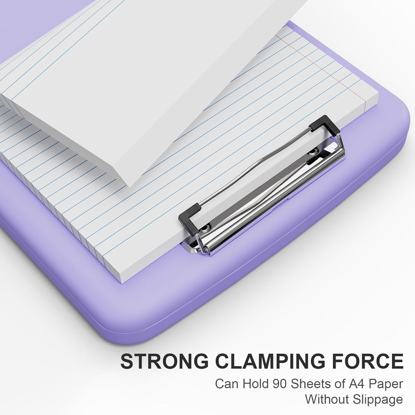 Plastic Clipboard with Storage, 8.5 x 11 Storage Organization Box Side-Opening, Heavy Duty Clip Board with Pen Holder and Paper Folder for Nurses, Teachers, Office & School Supply, Orange