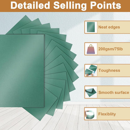 Silunkia 40 Sheets Gold Shimmer Cardstock 8.5 x 11 Certificate Paper, 75lb Craft Paper Card Stock for Cards Making, Birthday Decorations, Wedding Invitations, Greeting Cards