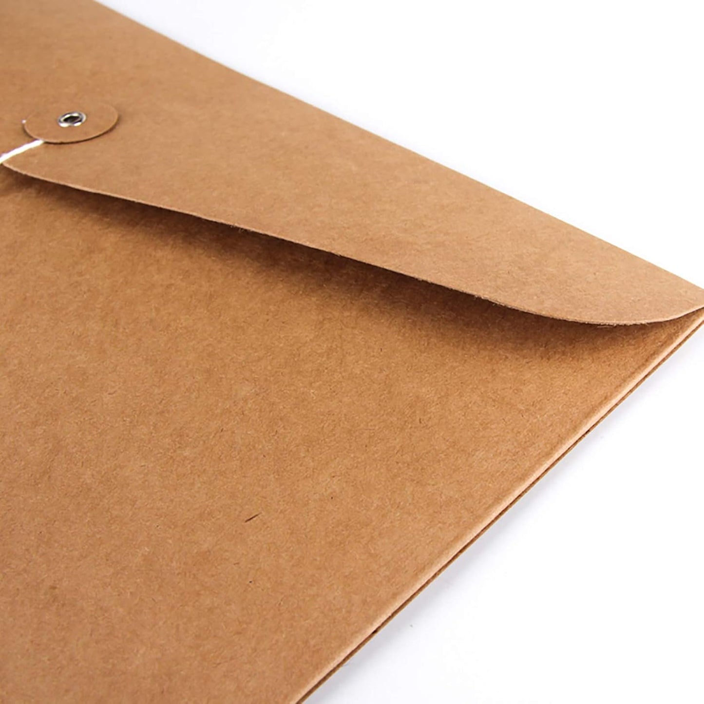VANRA Kraft Paper A4/C4 File Folders Filing Envelope Folder Pack of 5, Filing Envelope Folder Jacket Document Letter Organizer with String Closure for School,Office (Black)