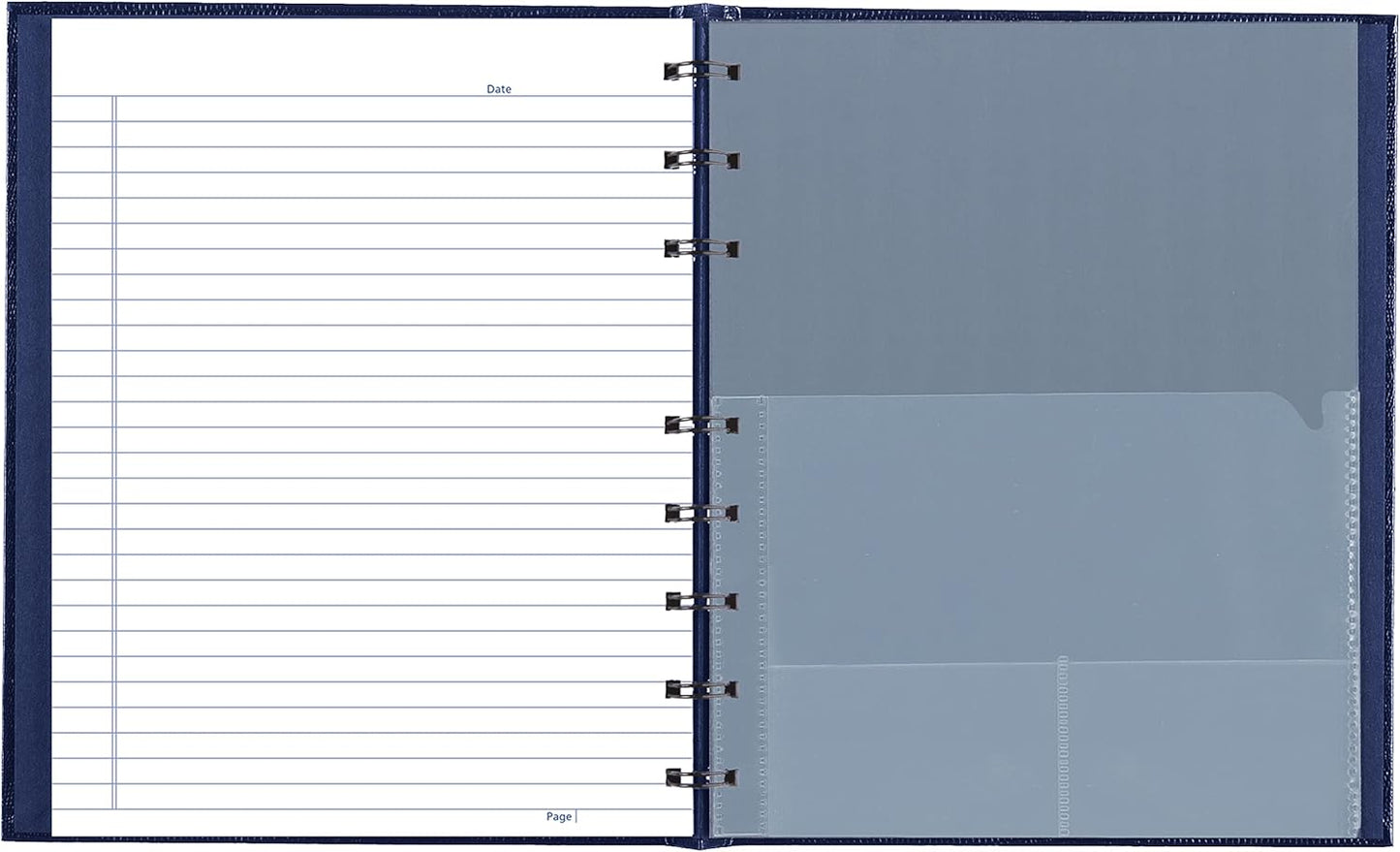 Blueline NotePro™ Executive Notebook, Indexing System, Refillable, Hard Cover, 9.25" x 7.25", 150 Ruled Pages, Indigo Blue (A7150.BLU)