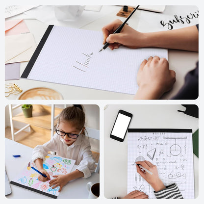 Thboxes 30 Sheets Graph Paper , 11.6" X 8.5" 4x4（4 Squares Per Inch）Easy Tears Off Grid Paper Pad 2 Pack Engineering Technical Drawings Plotting, Graph Paper Notebook for School, Office Graph Notepads