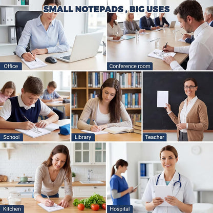 Thboxes 10 Pack Note Pads, 3"x 5" Writing Pads Scratch Pad 50 Sheets per Pad Small Memo Pad Server Notepad Blank Notepads for Office School Home To Do Lists Grocery List