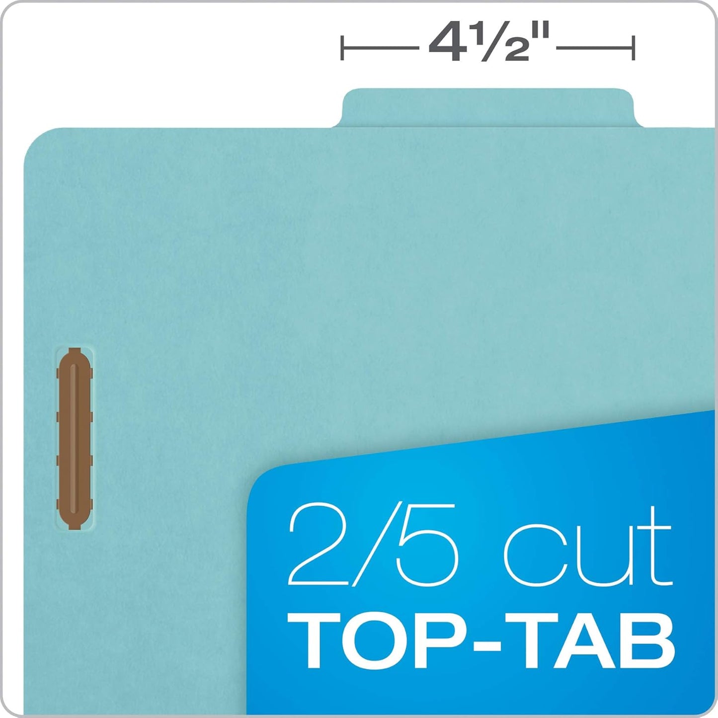 Pendaflex Recycled Classification File Folders, 2 Dividers, 2" Embedded Fasteners, 2/5 Tab Cut, Letter Size, Light Green, Box of 10 (24076R)