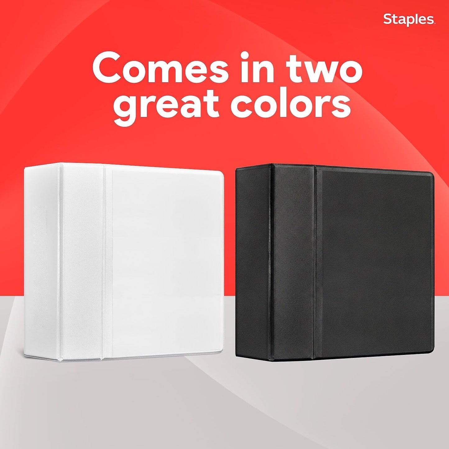 Staples Standard 2-Inch 3-Ring View Binder, Holds Up to 450 Sheets, Orange, Durable Binder for Office & School