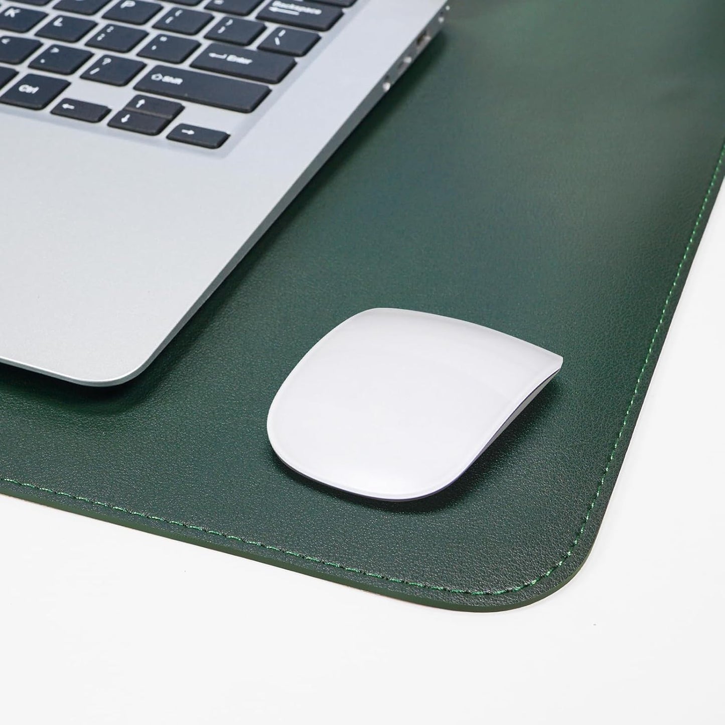Large Desk Mat 47.2" x 17" Leather Desk Pad Protector with Natural Cork & PU Leather, Non-Slip Office Desk Mat, Large Mouse Pad, Waterproof Desk Blotter pad for Office&Home(Black)
