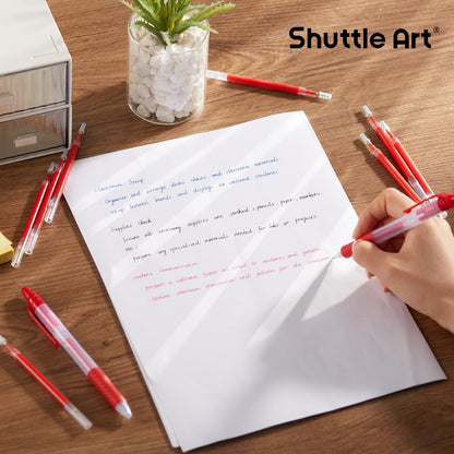 Retractable Gel Pen Refills, Shuttle Art 30 Pack Black Rollerball Gel Ink Pens Refills, Bulk Set, 0.7mm Fine Point for Writing Journaling Taking Notes School Office Home