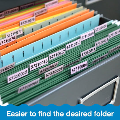Gersoniel 100 Pieces 2 Inch Insertable Self-Adhesive Tabs with Printable Inserts with File Folder Labels Sticky Plastic Index Clear Divider Stick on File Self Adhesive for Books Page
