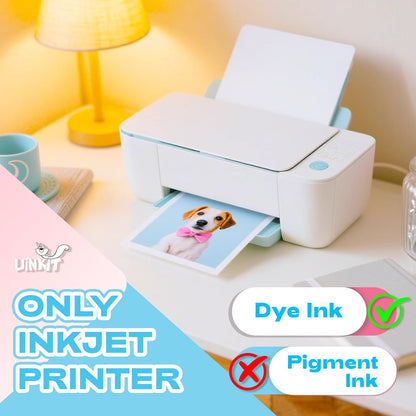 Uinkit 37lb Thin Flyer Paper Glossy 8.5x11 Inkjet 100 Sheets Single Side DIY Chip Bag 135gsm Printer Picture for Inkjet Printer with Dye Ink Letter size A4 Brochure (8.5X11X100)