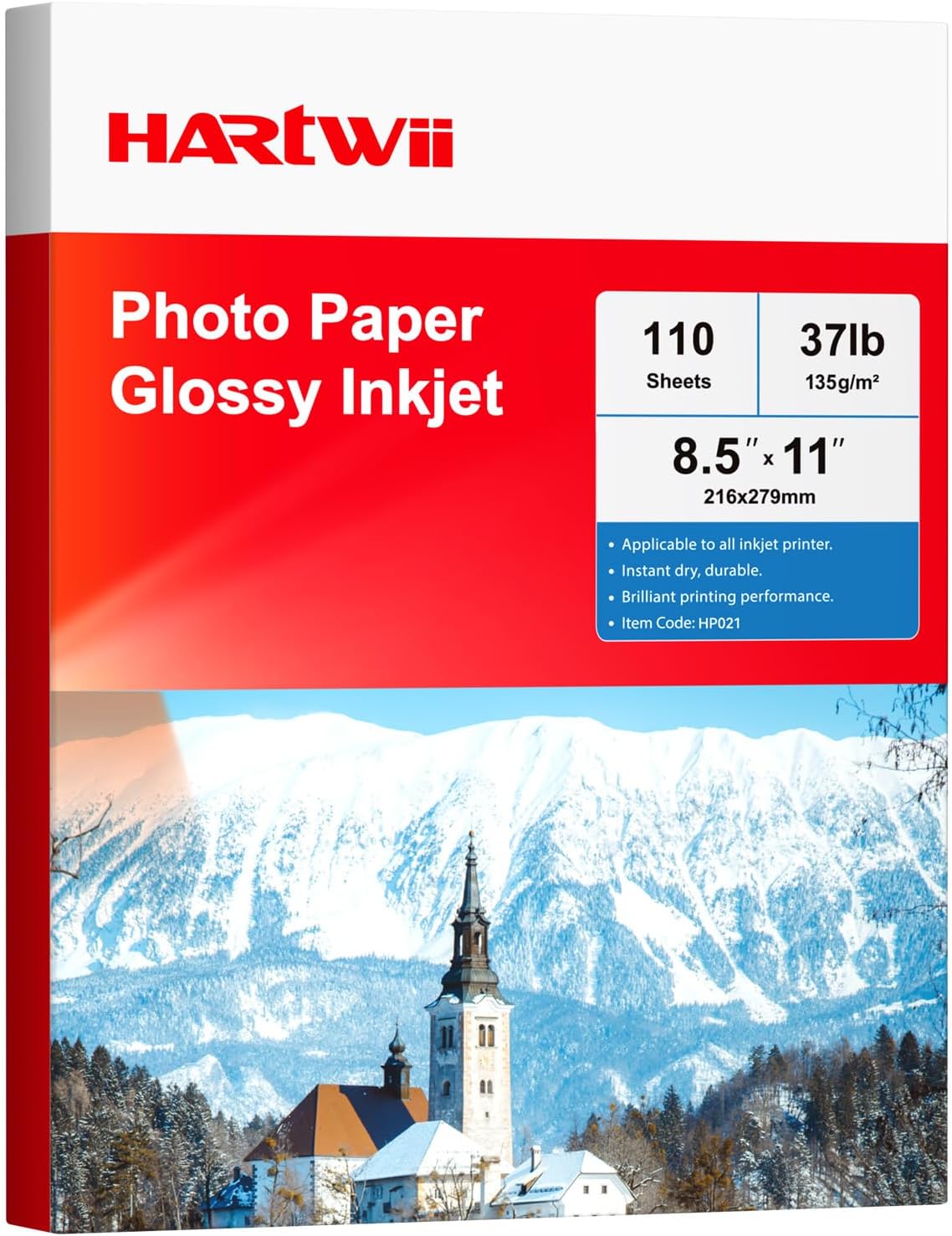 220 Sheets Photo Paper Glossy Inkjet 8.5x11 44lb 160Gsm A4 Letter Size Suitable for All Dye Ink Printers for Calendar Menu Brochure Paper Flyers Paper, Cards