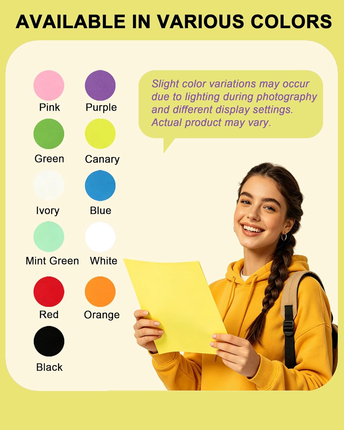 Veritas White Cardstock 8.5 x 11”, 110LB Index/199GSM Heavyweight Card Stock, 100 Sheets, Thick Cardstock Printer Paper for Copy, Printing, Art Projects, Invitations, Made In USA