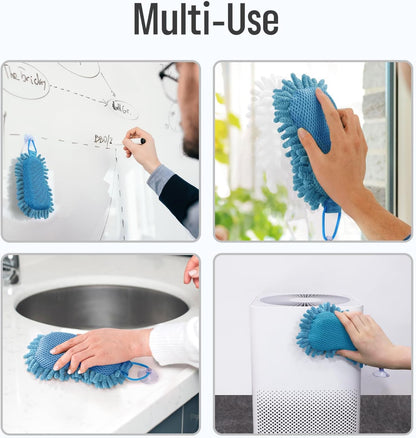 loukin Shag Dry Erase Eraser (3.4 Fl Oz Whiteboard Cleaner Included), Whiteboard Eraser with Suction Cup, Microfiber, Washable, for Classroom, Home and Office Use, Grey