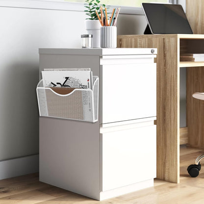 Magnetic File Holder 3 Pockets File Folder Organizer, Office Hanging Magazine Rack for File Cabinets, Magnetic Paper Holder, No Drilling Mail Organizer for Refrigerator, Whiteboard, Office, Kitchen