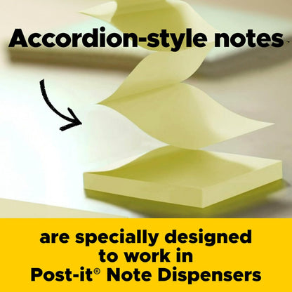 Post-it Pop-up Notes, 18 Sticky Note Pads, 3 x 3 in., School Supplies, Office Products, Accordion Sticky Notes Work with Pop-Up Note Dispenser, Poptimistic Collection