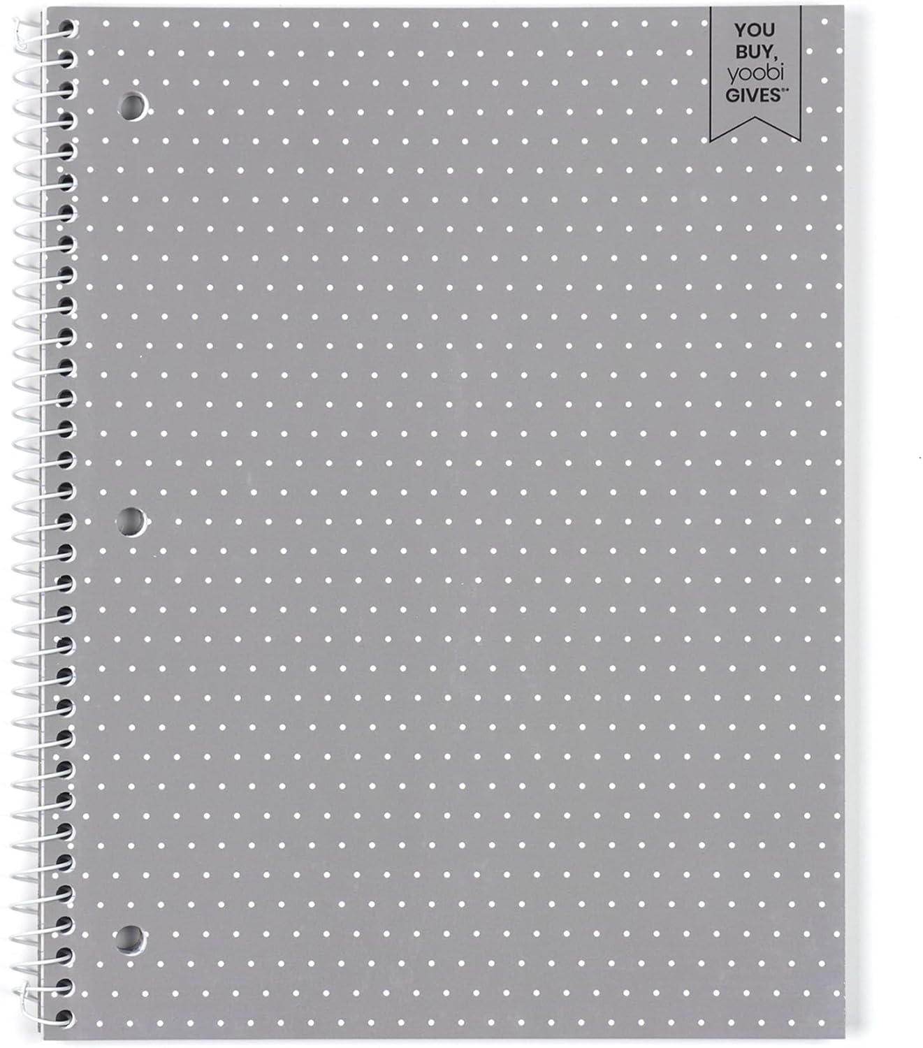 Yoobi College Ruled 8 x 10.5” Spiral Notebook Set – 3-Pack of 1 Subject Notebooks, Pink, Purple & Black Celestial Patterns – 150 Perforated 3-Hole Punched Sheets