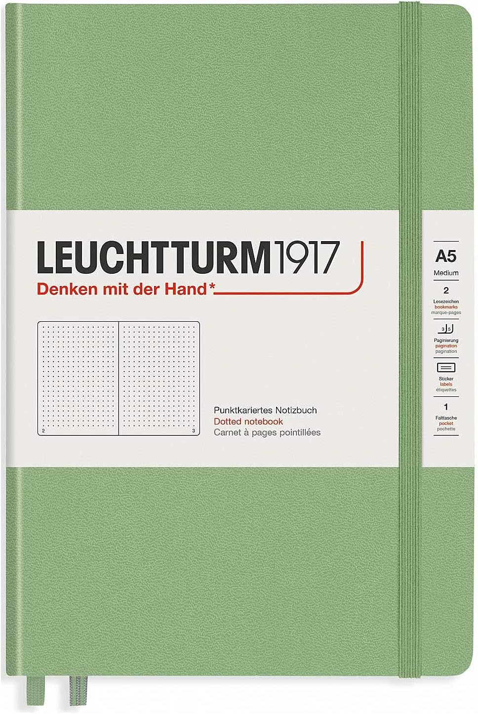 LEUCHTTURM1917 - Notebook Hardcover Medium A5-251 Numbered Pages for Writing and Journaling (Navy, Ruled)