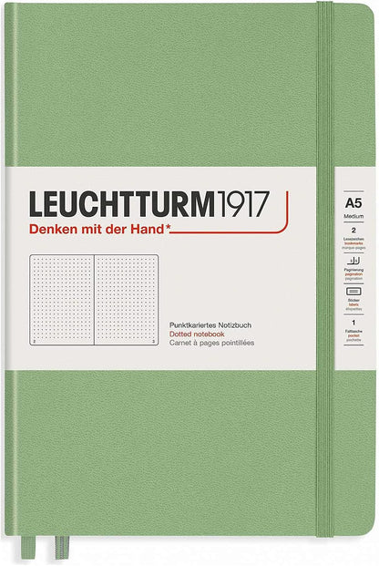 LEUCHTTURM1917 - Notebook Hardcover Medium A5-251 Numbered Pages for Writing and Journaling (Navy, Ruled)