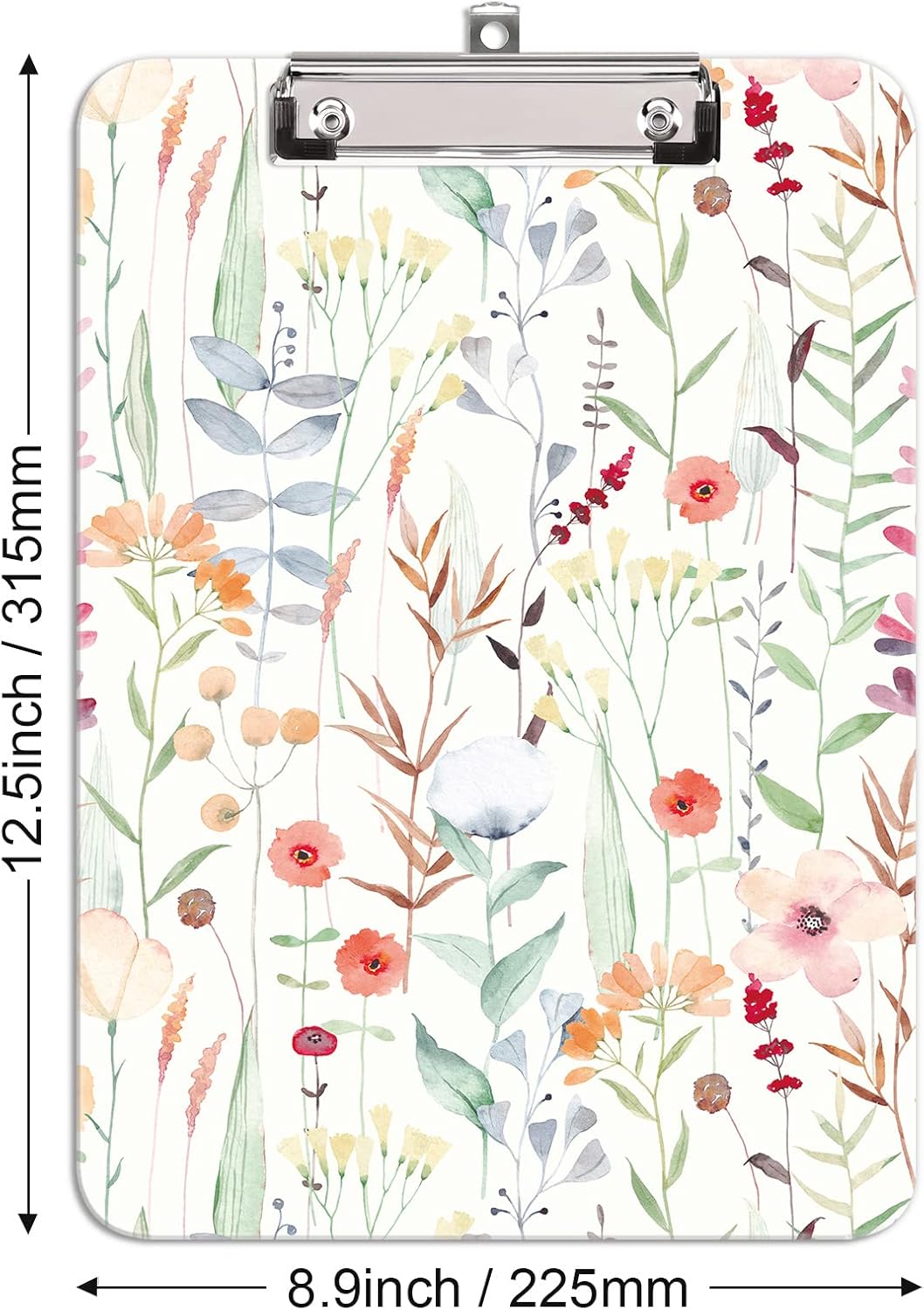 Hongri Plastic Cute Clipboard, Letter Size for Students, Teacher, Woman and Kids, Low Profile Clip, Decorative Pattern, Size 9 x 12.5 in, Dream Marble