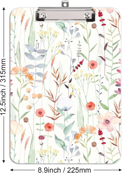 Hongri Plastic Cute Clipboard, Letter Size for Students, Teacher, Woman and Kids, Low Profile Clip, Decorative Pattern, Size 9 x 12.5 in, Dream Marble