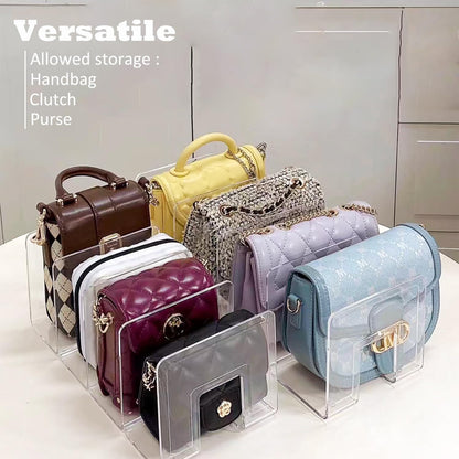 4 Pack Clear Acrylic File Organizer, Purse Organizer, File Sorter Desktop File Folder Organizer for Book, Envelopes, Mail, Document, Notebook, Office Supplies, Handbag