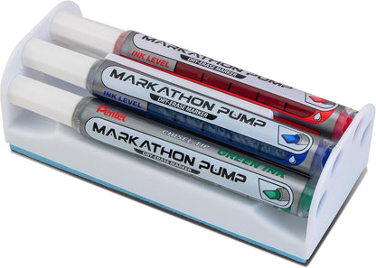 Pentel Markathon Pump Dry Erase Marker, Chisel Tip, Black Ink, 4 Pack (MWL6SXBP4A)