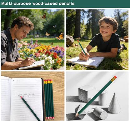 Adhere 25pcs Woodcase Pencils with Eraser Premium Pre-Sharpened Hexagon Graphite 2B pencils ideal for home, office writing including a Free Sharpener(Pink・25pcs)