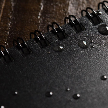Rite in the Rain Weatherproof Top Spiral Notebook, 3" x 5", Black Cover, Universal Pattern, 3 Pack (No. 735-3X)