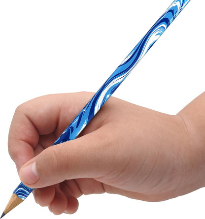 Scribble Stuff Fashion Pencil Pack, Rainbow Swirl Edition, Unsharpened, Back To School Pencils, 12 Count