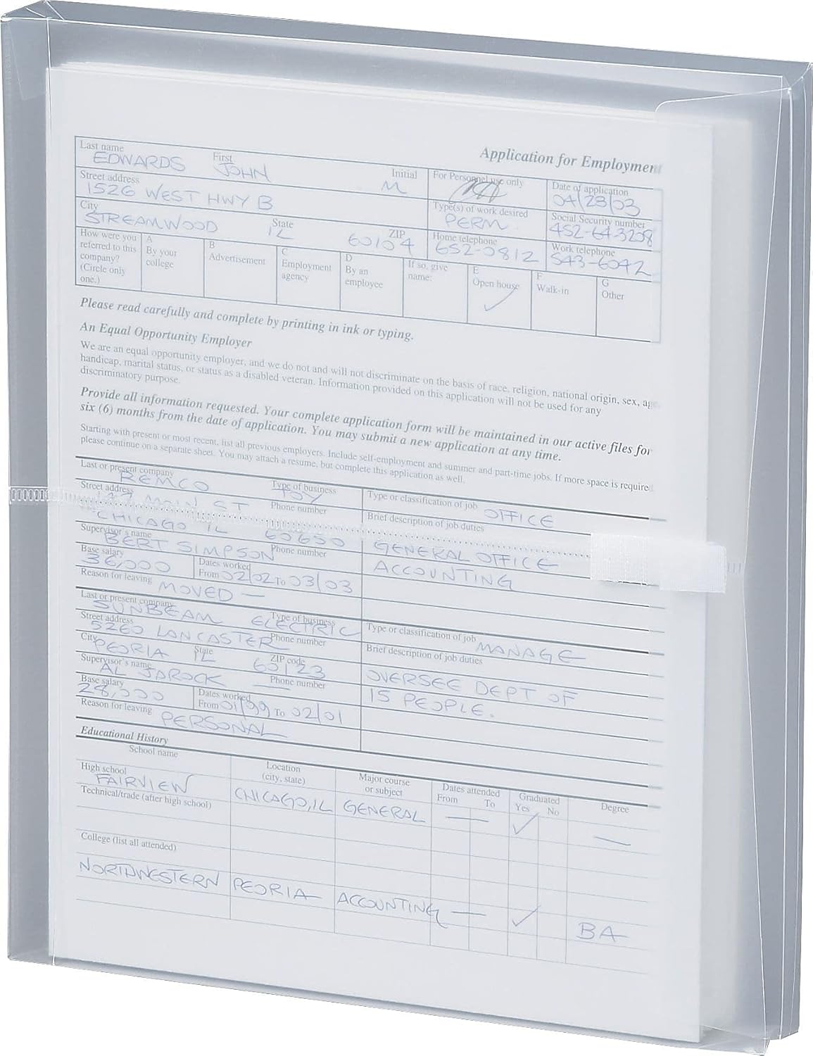 Smead 89661 Poly Side-Load Envelopes, 1 1/4-Inch Exp, Jacket, Letter, Poly, Clear, 5/Pack