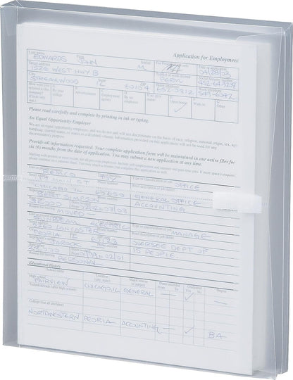 Smead 89661 Poly Side-Load Envelopes, 1 1/4-Inch Exp, Jacket, Letter, Poly, Clear, 5/Pack
