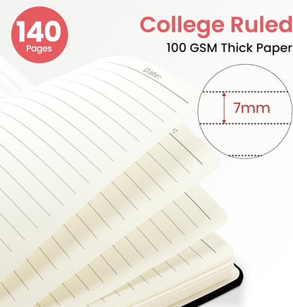 ZOTIA Lined Spiral Journal for Women, A5 Pretty Hardcover Notebook for Work, School & Office Writing, Aesthetic Writing Journal College Ruled, 140 Pages, 5.8" x 8.3", Twilight Bloom