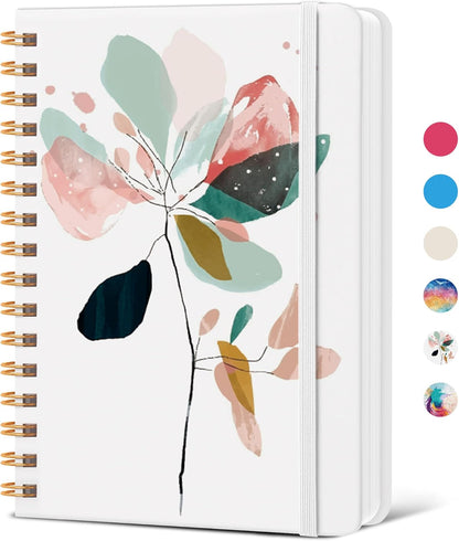 CICPAP Lined Spiral Journal Notebook, A5 College Ruled Notebook for Journaling, Note-Taking, and Daily Planning, Durable Hardcover with an Elegant Design, Purple