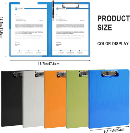 Clipboard Folder, A4 Foldable Clipboards with Pocket, File Cover Office Folder Clipboard, 360 Degree Foldable Storage Clipboards for Office, School or Medical Field, Blue